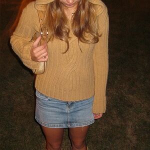 Tan Cable Knit Sweater